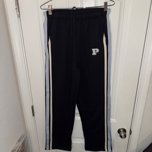 PINK Victoria's Secret Black Straight Leg Pants with White Accents - Picture 5 of 11